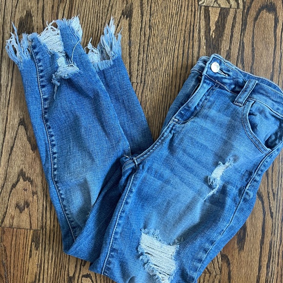 Cello Vici distressed destroyed ankle jeans 5 26 - Picture 4 of 5